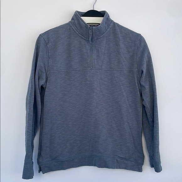 Orvis Blue Quarter-Zip Pullover with Pockets Medium - Picture 4 of 16